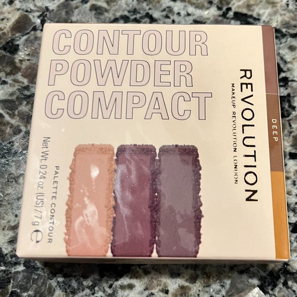 NIB Makeup Revolution London Contour Powder Compact Deep 0.24 oz Palette